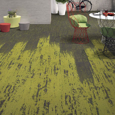Abstract Pattern 100% Nylon 6 Pvc Backing Carpet Tile for Commercial Spaces в желтом цвете