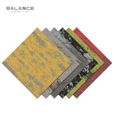 Abstract Pattern 100% Nylon 6 Pvc Backing Carpet Tile for Commercial Spaces в желтом цвете
