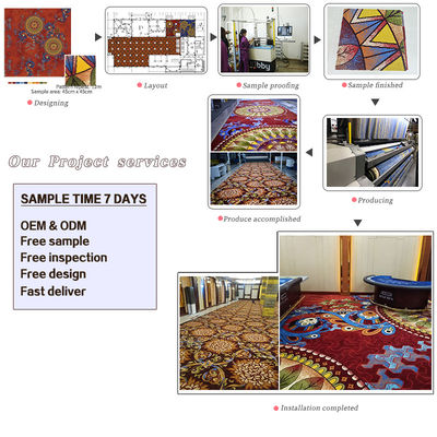 Бальный зал и гостиничный зал прямоугольник Axminster Hotel Carpet TAPI Nylon Printed Moquette