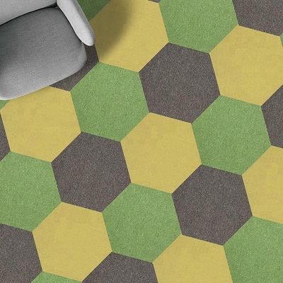 Hexagon Commercial 100%SD нейлоновая ковровая плитка полная ковровая машина туфтована для долговечности