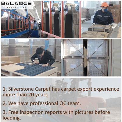 Общий вес 4500г/кв. м ±3% ПВХ ковровые плитки 25x100 Туфтовый пазл для коммерческих целей
