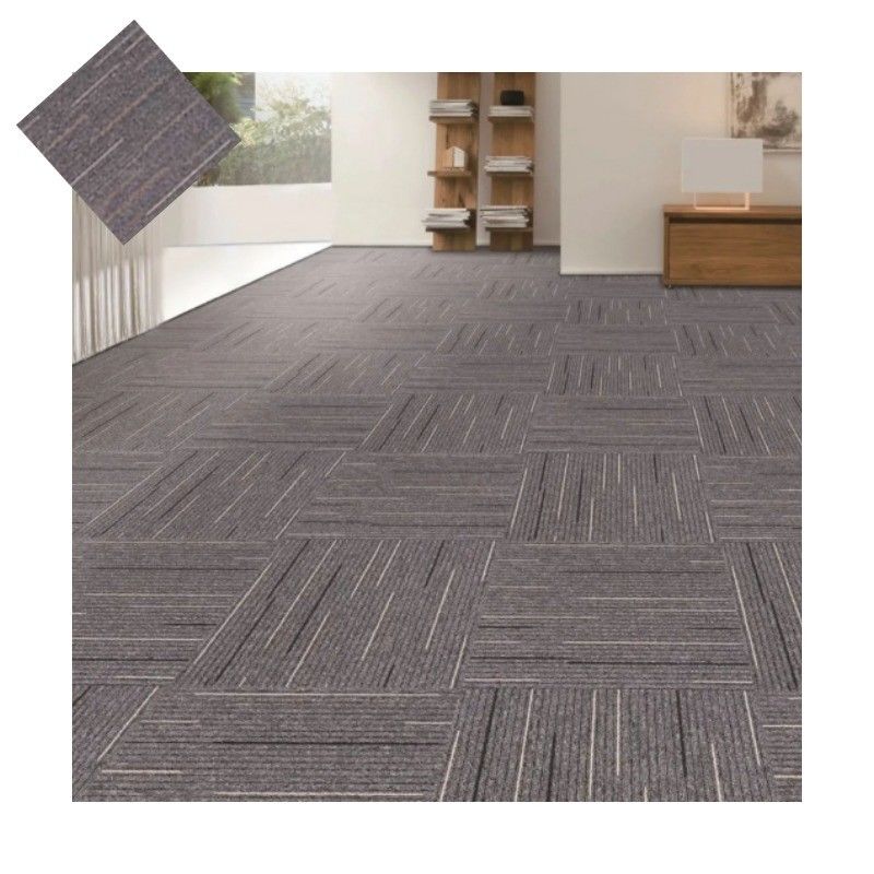 Ковровые плитки Пекин 50х50 Luxury Hotel PP Jacquard Commercial Office PVC Floor Антискользящий